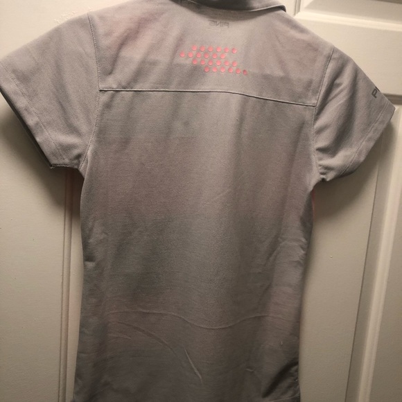 Ping Chip In Golf Shirt Women's Gray Pink Stripe Short Sleeve Polo Sensor Cool - Picture 3 of 11